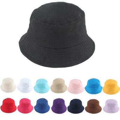 Summer Cotton Foldable Bucket Hat Unisex Women Men Outdoor Sunscreen Hats Soild Color Fishing Hunting Caps Beach Cap 15 Colors