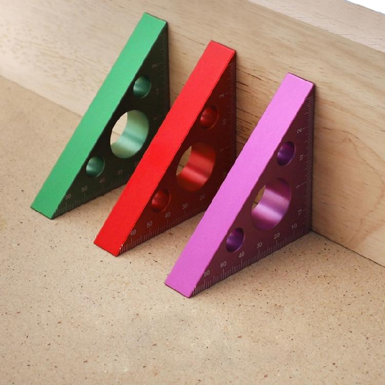 Triangle RulerProtractor Woodworking 45/90 Degree Right Angled Carpentry Square