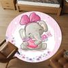 1pc Elephant, Flowers Round Chair Mat Area Rug - Non-Slip, Floor Mat for Office, Bedroom, and Indoor Decor C1125306
