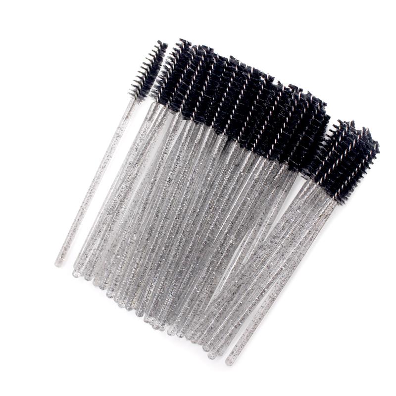 

50 шт., кисть для ресниц, одноразовая расческа для ресниц, аппликатор, инструменты для макияжа, расческа-удлинитель для туши, палочки, кисти