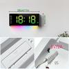 LED Wall Clock Digital Alarm Clock with Remote Control Night Light Mood Lighting for Living Room Classroom Office Home Decor