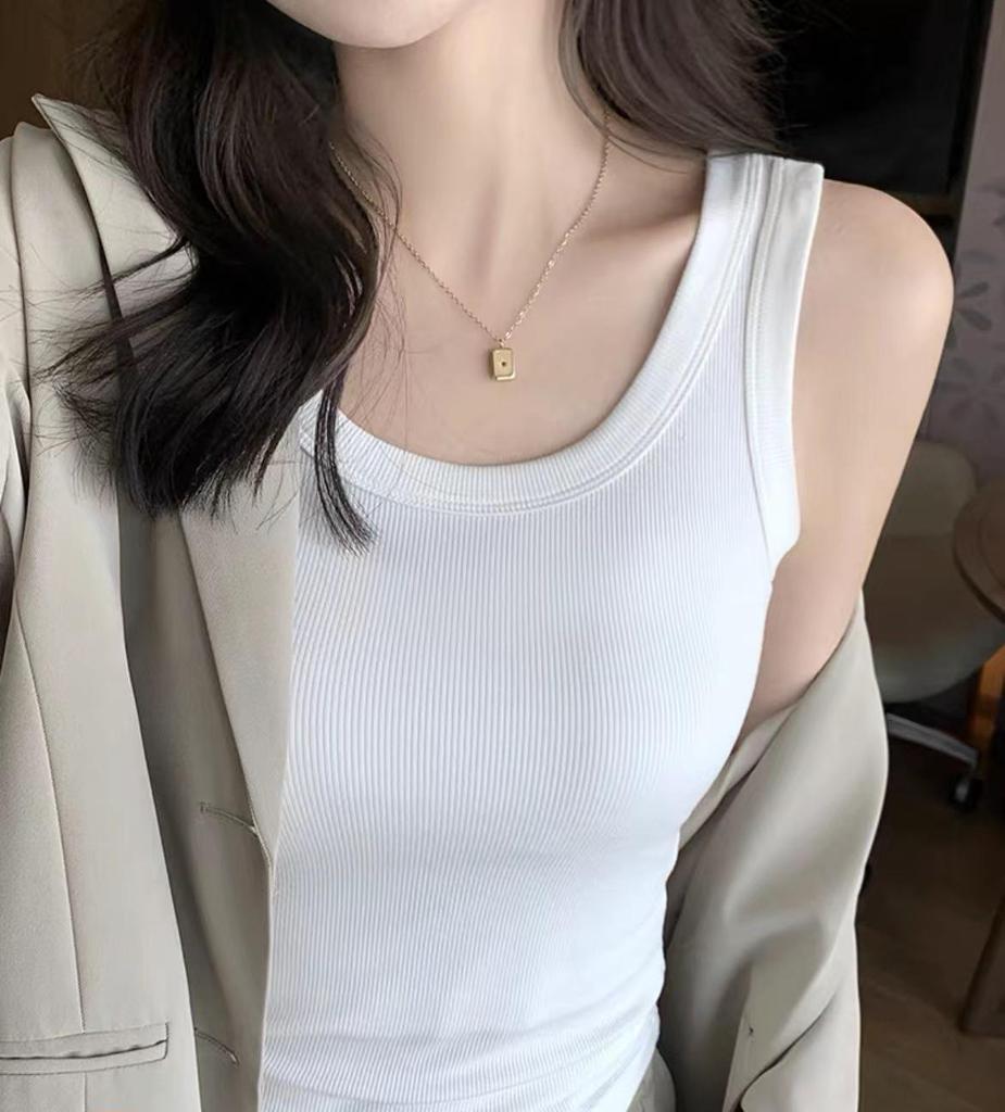 Women's Summer Ribbed Racerback Camisole - Anti-Exposure, Sweet & Cool Fit