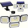 333LED Solar Powered Outdoor Light Motion Sensor with Remote Security Street Lamp Adjustable Waterproof Garage Garden Patio