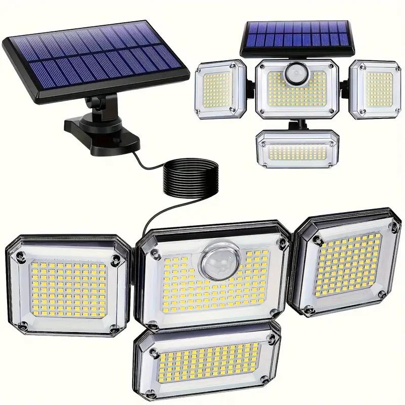 333LED Solar Powered Outdoor Light Motion Sensor with Remote Security Street Lamp Adjustable Waterproof Garage Garden Patio