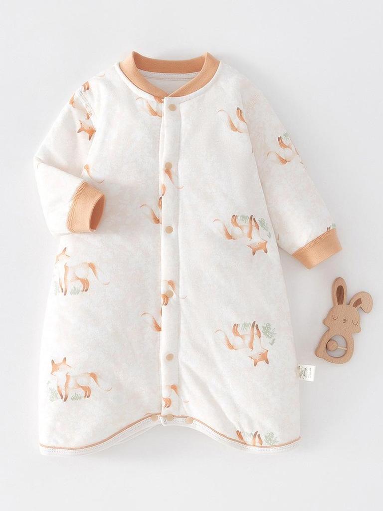 Baby Sleeping Bag: Spring & Autumn Cotton Anti-Kick Quilt Pajamas Jumpsuit