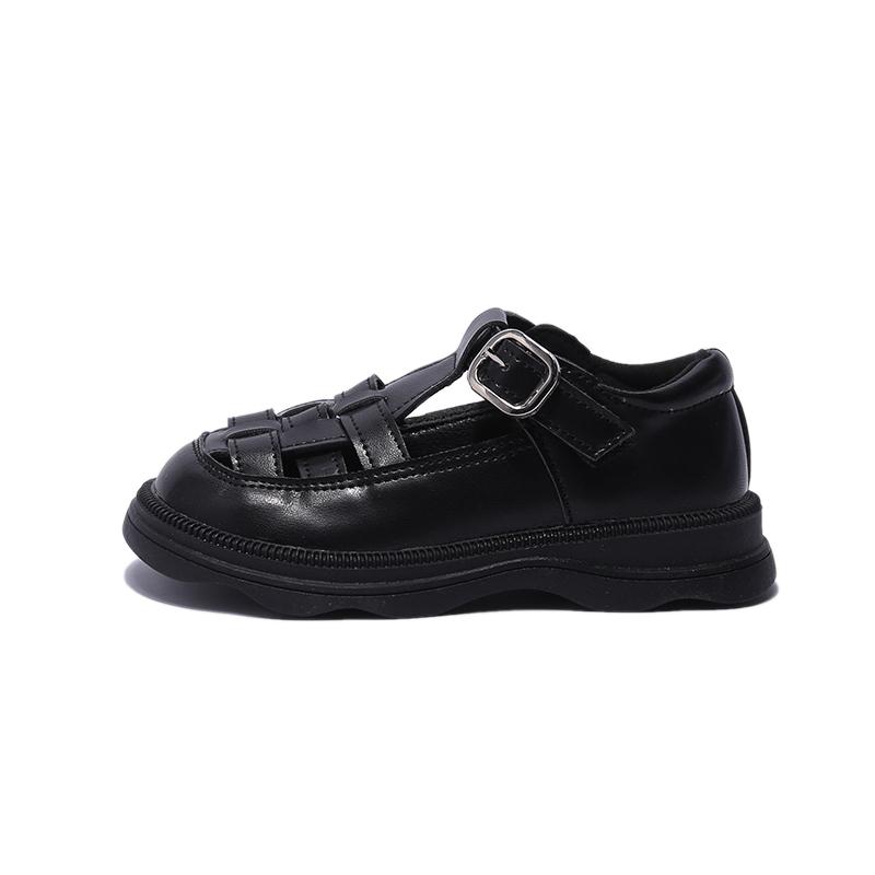 

Girls Baotou Sandals Summer New Children s Shoes Roman Shoes with Hollow Leather Shoes for Adults and Girls 26
