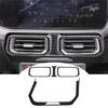 Carbon Fiber Sticker For Ford Mustang GT 2024 2025 Car Central Control AC Outlet Vent Panel Trim Interior Accessories