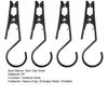 4 Pezzi Clip Gancio per Tenda da Campeggio Esterna, Gancio Robusto a Forma di S con Clip, Gancio Morsetto Portatile Leggero Multifunzione