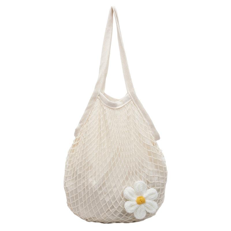 Large capacity out shoulder tote bag women's 2025 summer new trendy Korean lazy wind hollow portable women's bag