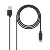 NANO CABLE USB 2.0 Cable Nanocable 10.01.2101/ Usb Type-c Male - Usb Male/ 1m/ Black