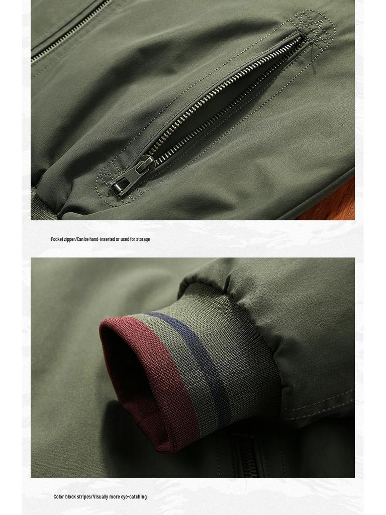 Men's Double-Sided Stand-Up Collar Jacket - Spring/Autumn Trendy Casual Wear