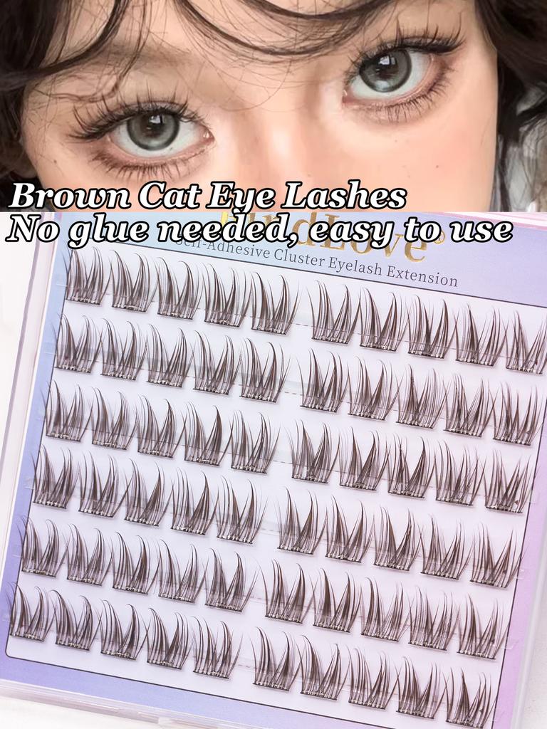 6 Rows Series Glue Free Lashes No-Adhesive Eyelash Set for Full Reusable Defined Lashes Long Lasting Reusable & Easy to Wear.