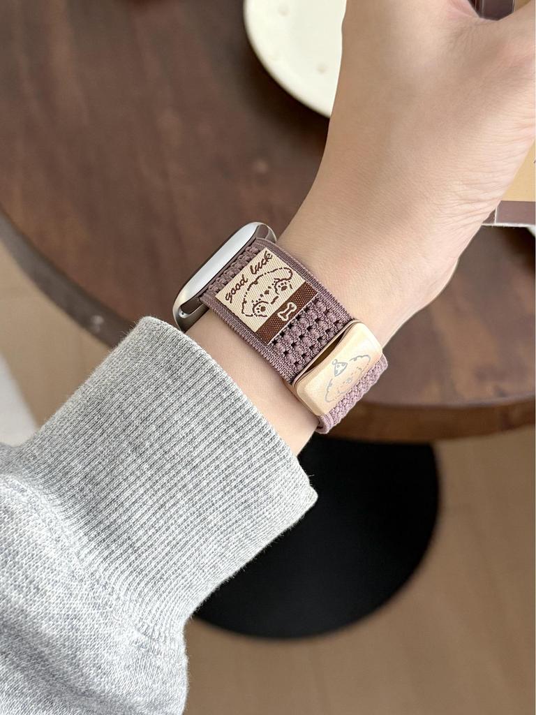 Apple Watch Serie 10 & Ultra Armband: Atmungsaktiv, Magnetverschluss, Welpendesign