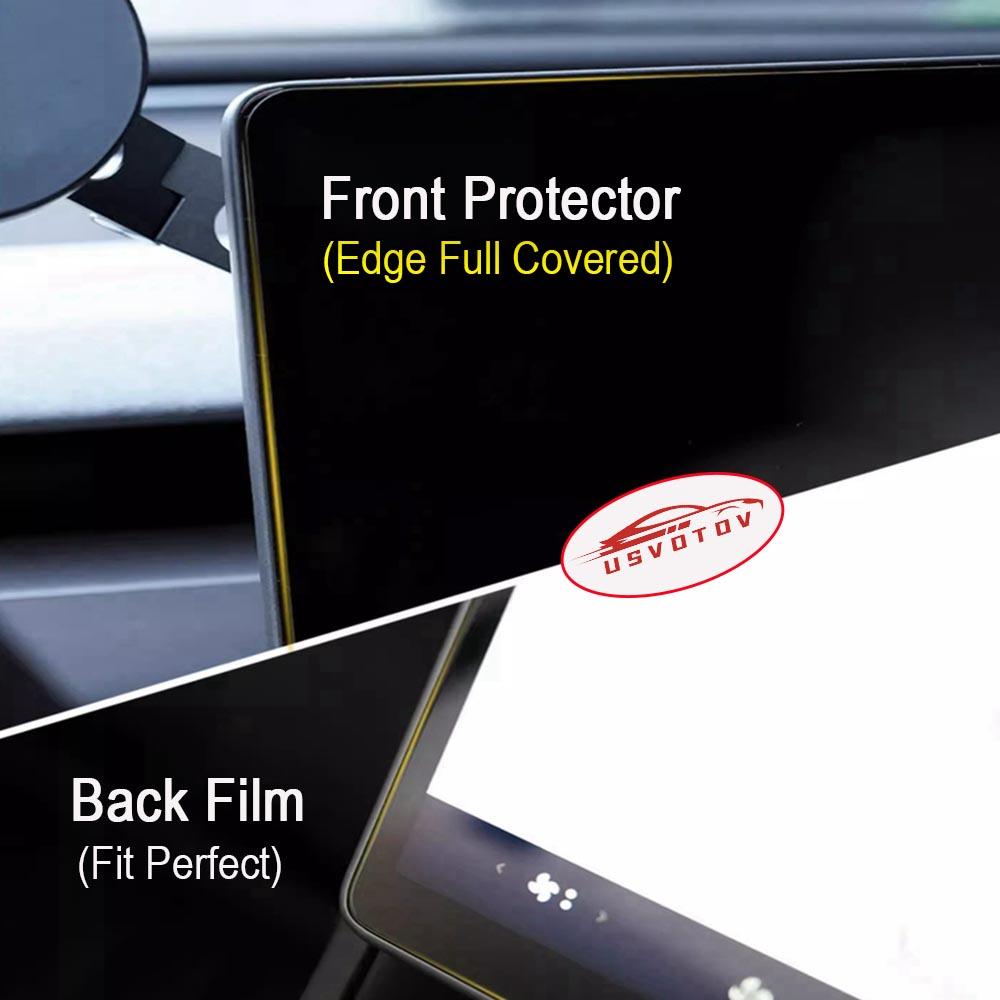 Full Cover Tempered Glass Film Protector For Tesla Model Y Juniper Model 3 Highland 2025 Rear Center Control Screen Protective