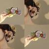 Shark Clip Flower Hair Claw Ponytail Clip Large Shark Clip Cute Butterfly Orchid Hair Clip  Female