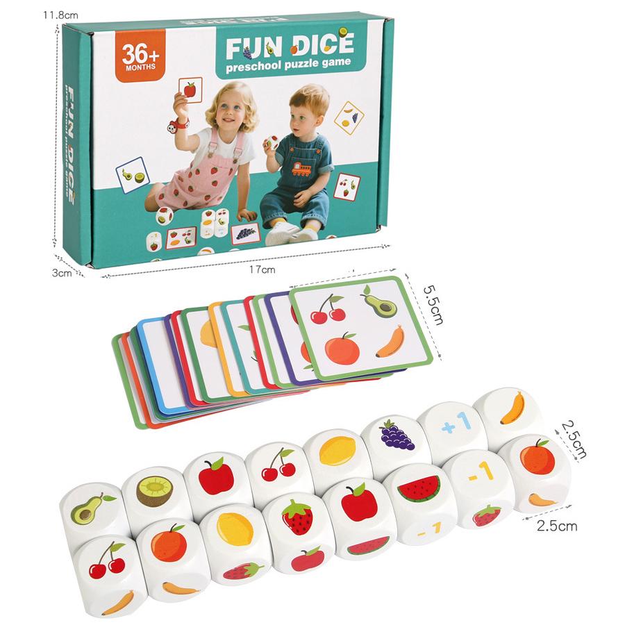

Toys Animal Matching Card Game Dice Animal Puzzles for Toddlers Preschool Learning Montessori for Travel Board Game Kids