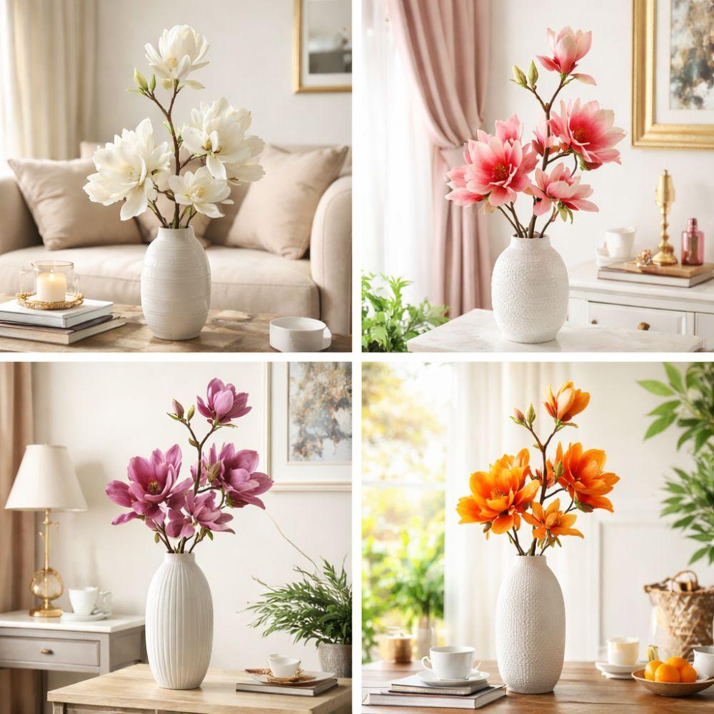 Große künstliche Magnolienblüte Real Touch Handgemachte Simulation Große Magnolie EVA Realistische künstliche Orchidee Tischdekoration