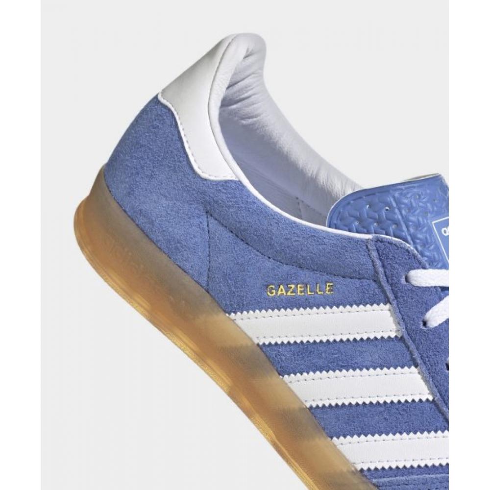 Adidas Gazelle Indoor   Blue White   Hq8717