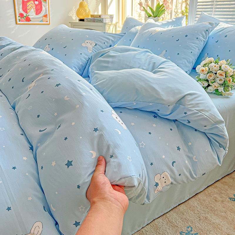 1pc Purple Lavender Printed Duvet Cover Single/Queen/King Size Quilt Cover for Double Bed Flower Housse De Couette220x240cm
