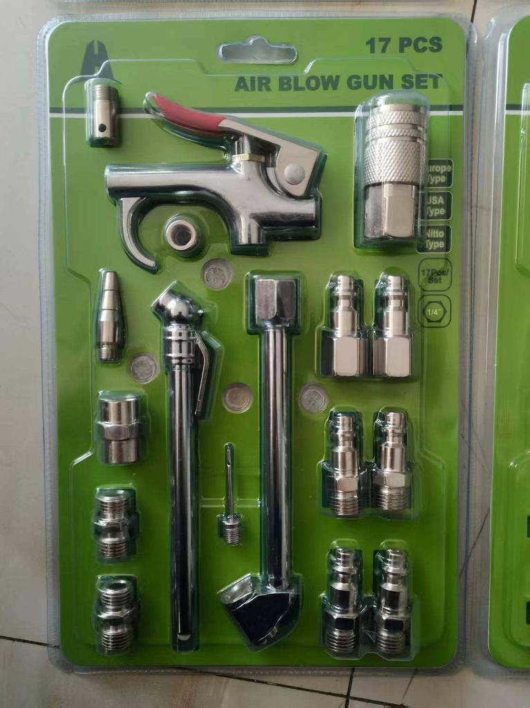 Jin Nuo EU US JAPAN TYPE 17 PCS Air Tools Kits Accessory Kit for Air Compressor Air Blow Gun Nozzle Set Nozzles Blower Gun