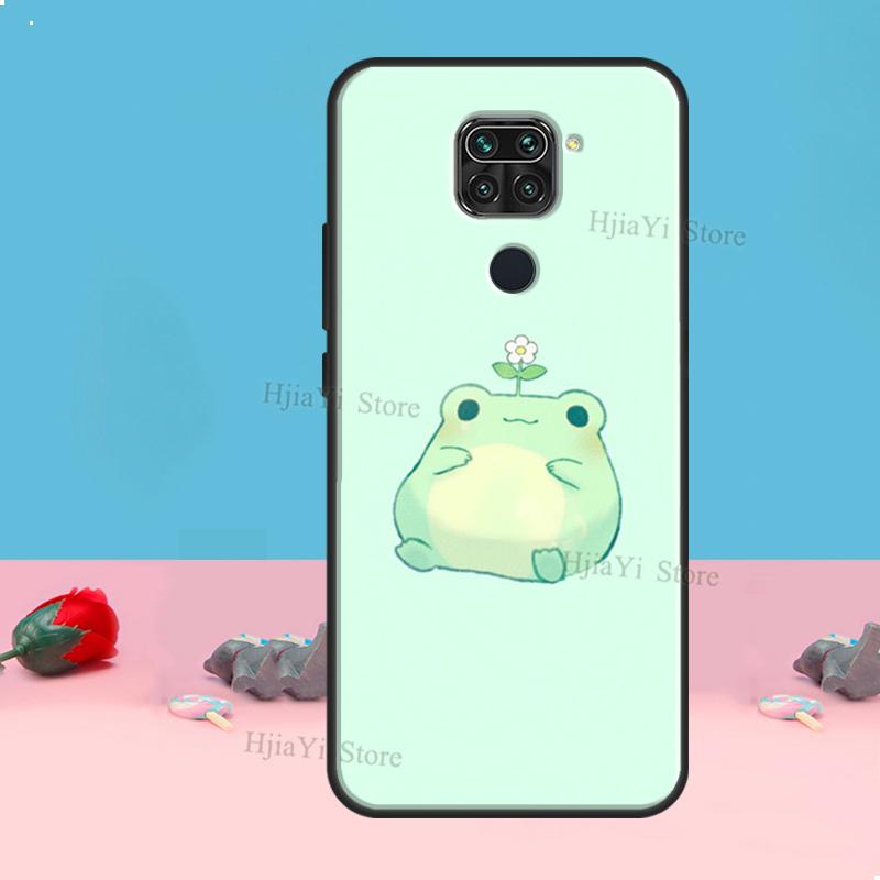 Cute Green Frog For Xiaomi Redmi Note 11 10 9 8 Pro 11S 10S Phone Case For Redmi 10 9 9A 9C 9T Cover Shell