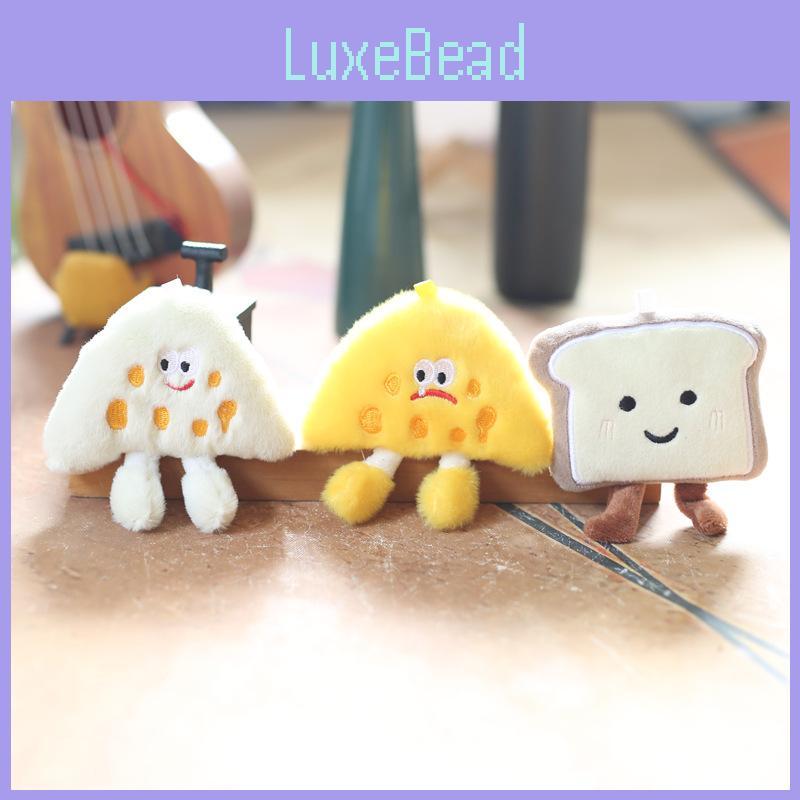 Bread Plush Toast Character Stuffed Doll Keychain For Bookbags And Collectors
