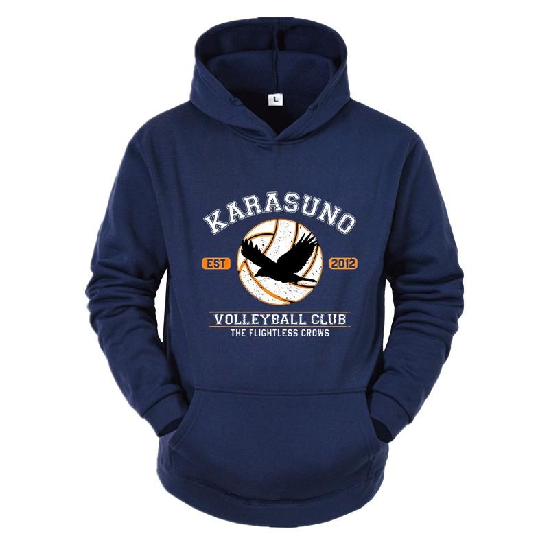 Japanese anime "Haikyuu!!" hoodie, men's street style sportswear with fun graphic design, suitable for autumn and winter, unisex.
