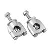 2PC 7/8'' 22mm Motorcycle Handle Bar Mounting Handlebar Risers Clamp Silver Mount Mounting Riser Clamp Motorbike Motorcycle New