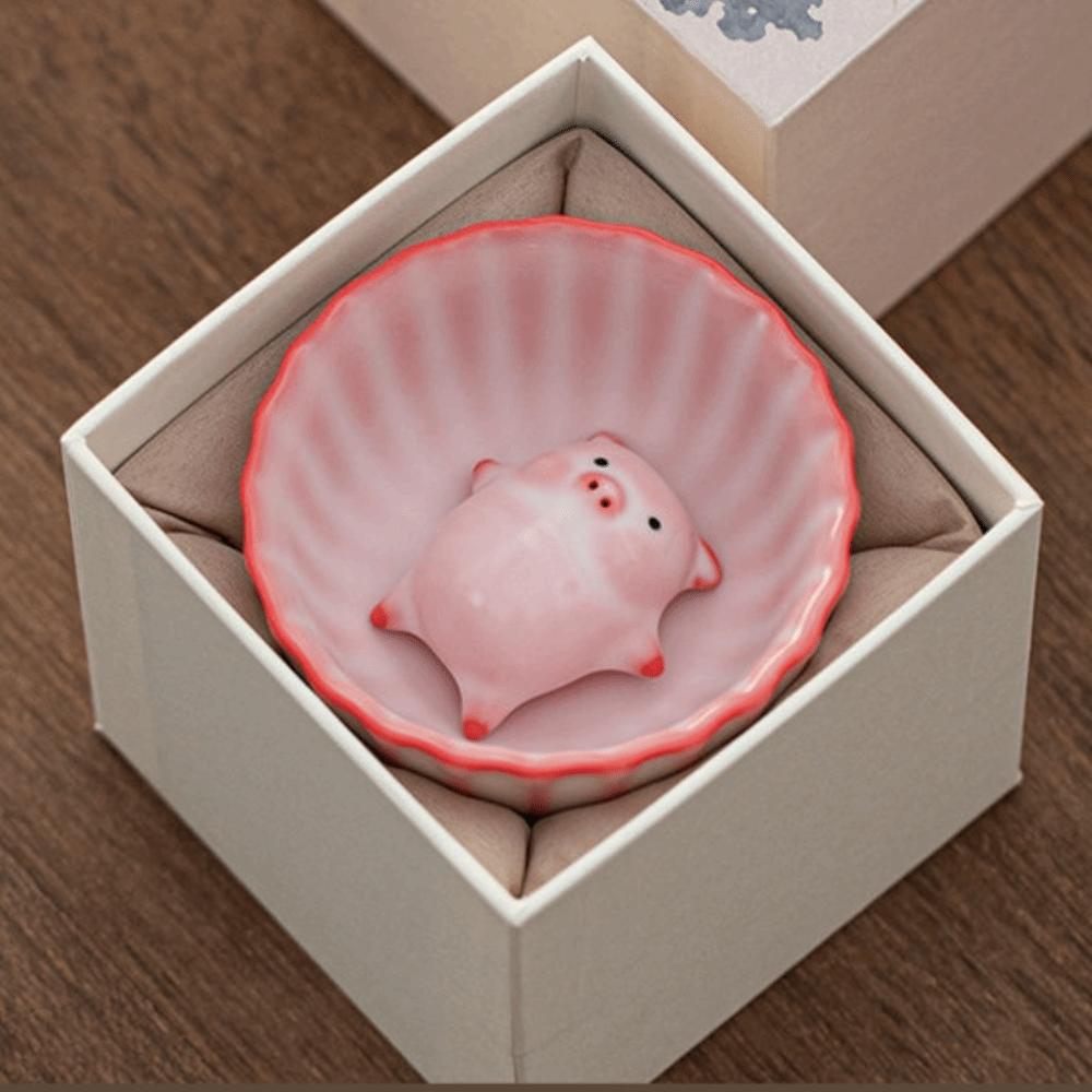 

Дизайн Под дном Кружка из фарфора для воды с пузырьками слюны свиньи для любителей чая Only pig