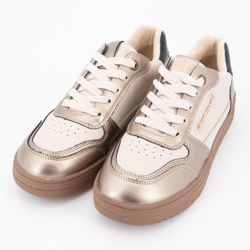 Baskets à lacets semelle gomme platine Femme TOM TAILOR