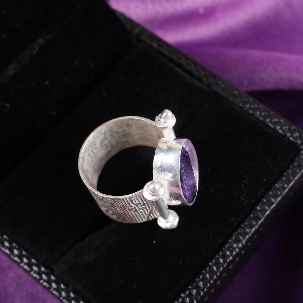 Natural Iolite Gemstone 925 Sterling Silver Jewelry Handmade Ring Gift For Wife RR-22-17