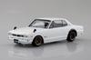 Aoshima Bunka Kyozai Rakupla Snap Kit Nissan C10 Skyline Custom Wheels Scale Plastic Model Kit (AOSHIMA) No. 16CU-WH 2000GT-R (White) 1/32 Pre-Colored