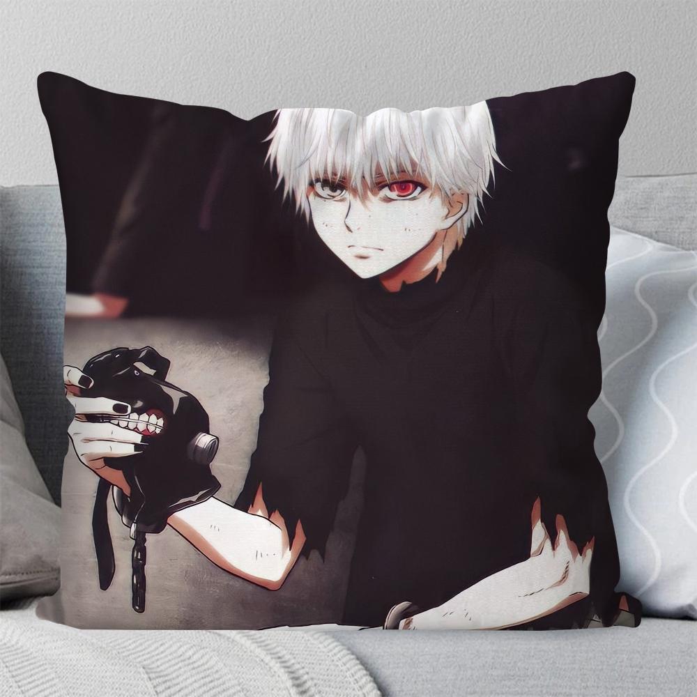 Bilibili Tokyo Ghoul Anime Pillow Case Square Pillow Bedroom Sofa Leisure Comfort Cushion Car Living Room Home Decoration 40X40