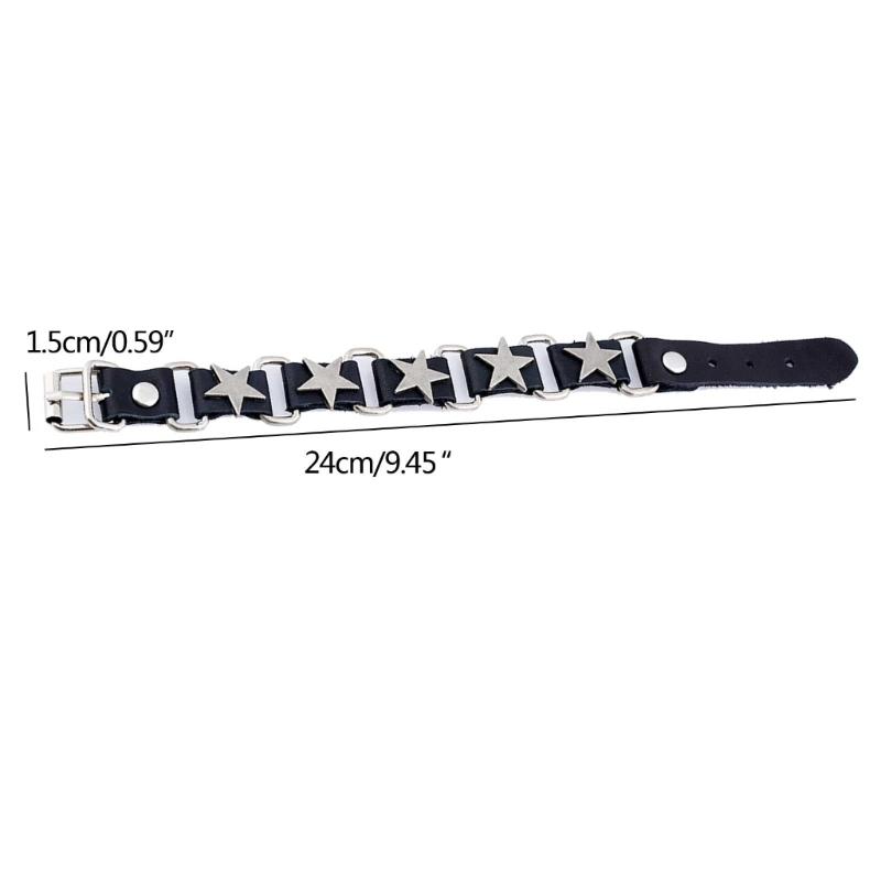 Star Shape Buckle Wristband Adjustable Bracelet Comfortable Jewelry Valentines