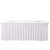 6FT Rectangular Stretch Table Cover with Jellyfish Skirt for Weddings and Banquets