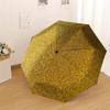 1 ks Zlatý třpytivý vzor Design deštníku Automatické otevírání a zavírání Deštník, Vysoce kvalitní Cestovní deštník, Lehký a přenosný, -22
