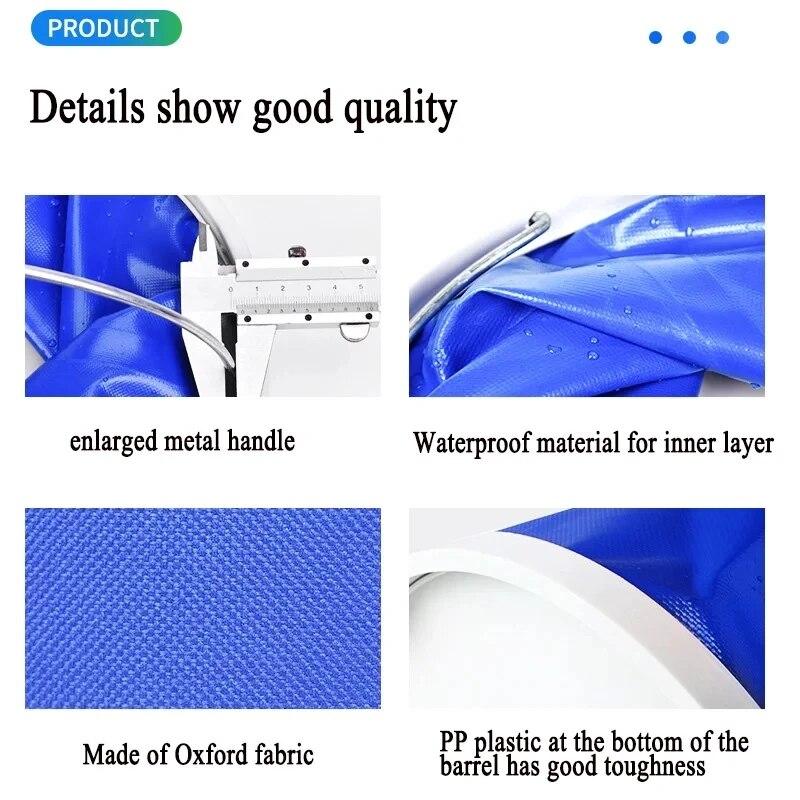 Portable Folding Bucket 9L 11L 13L for Outdoor Fishing Car Wash Camping Hiking Cleaning Tool Durable Lightweight