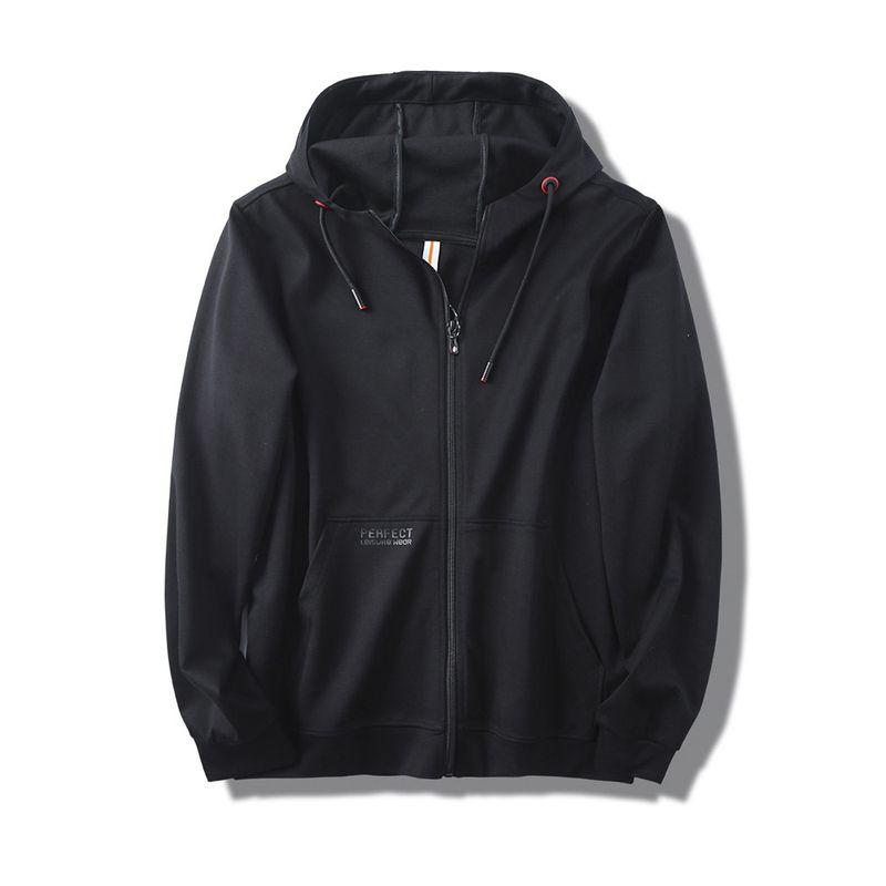 American Retro Sweatshirt Cardigan Men s 2024 New Hooded Spring and Autumn Export Export Running Sports Jacket Black 2XL