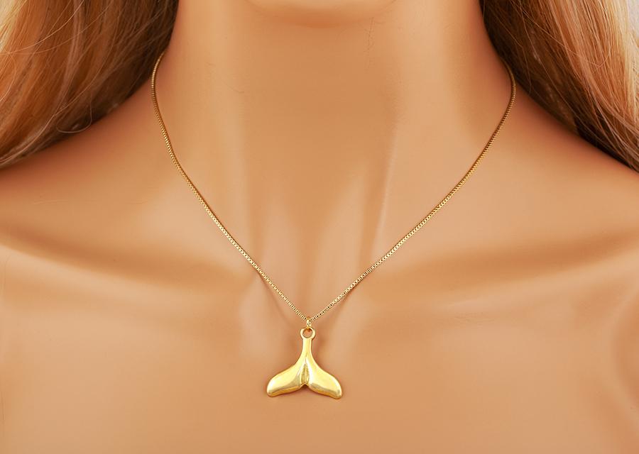 Nidin Hot Sale Original Design Mermaid Tail Shape Pendant Necklace For Women Female Fashion Versatile Chain Choker Jewelry Gifts