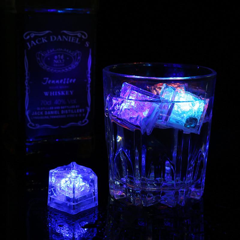 Luminous LED Ice Cubes - Seven-Color Changing Lights for Weddings & Bars