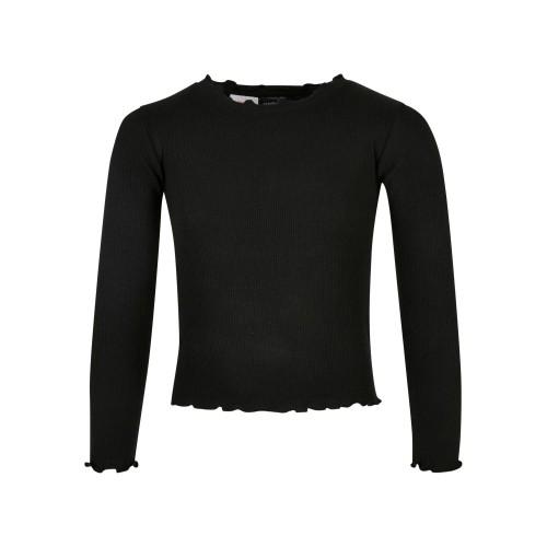 Urban Classics Girls Short Ribbed Long-Sleeved T-Shirt
