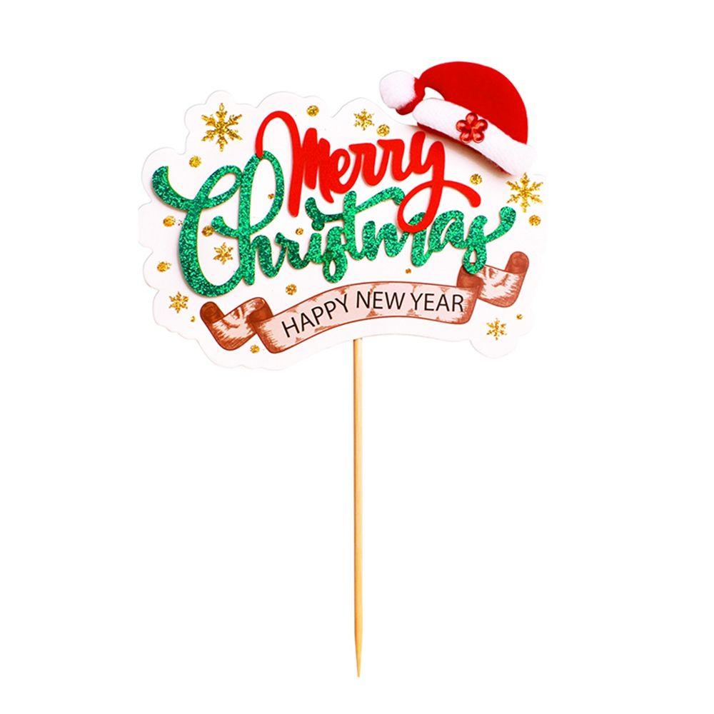 

Birthday Party Supplies Christmas Theme Cake Flags Christmas Decoration Cake Toppers Cupcake Decor C