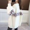 Women Mink Fleece Jacket Plus Size Sweater Knit Cardigan Korean Loose Single Breasted  Long Sleeve Coat