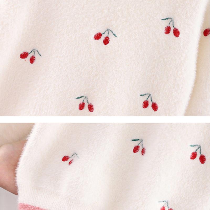 Girls Sweater Velvet Bottoming Shirt Children Clothing Knitted Pullover Baby Sweaters