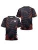 Summer 3D Printed Men's Round Neck Sports T-shirt Badminton Game Quick Drying T-shirt Table Tennis Outdoor Loose Sports Short Sleeve