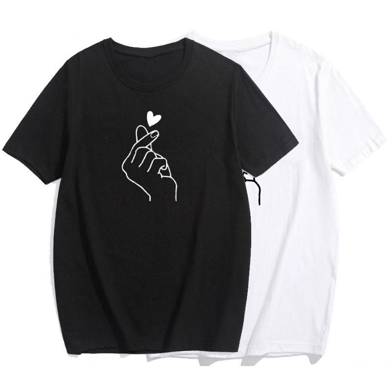 Stylish Heart Print T-shirt For Women Featuring Soft Comfortable Fabric And Casual Design