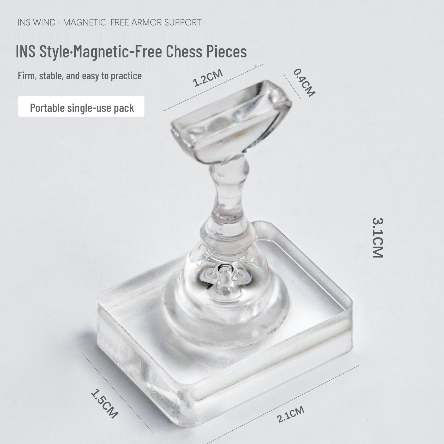 Transparent Snap-on Manicure Nail Display Stand with Magnetic-Free Cat Eye Base