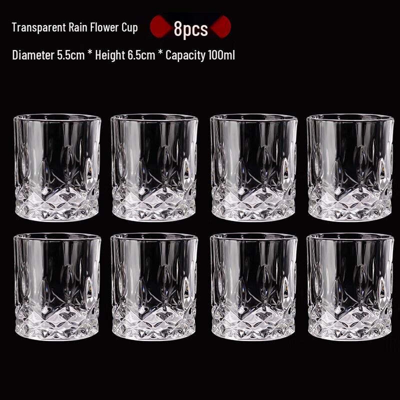 Premium Gold-Rimmed Crystal Liqueur Glasses Set