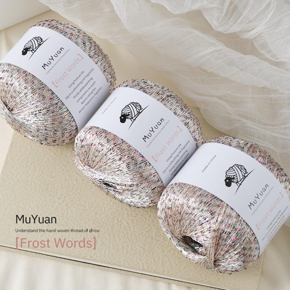 Dense Sequin Crochet Thread Nylon Crochet Supplies Handmade DIY Woven Thread Handmade Projects