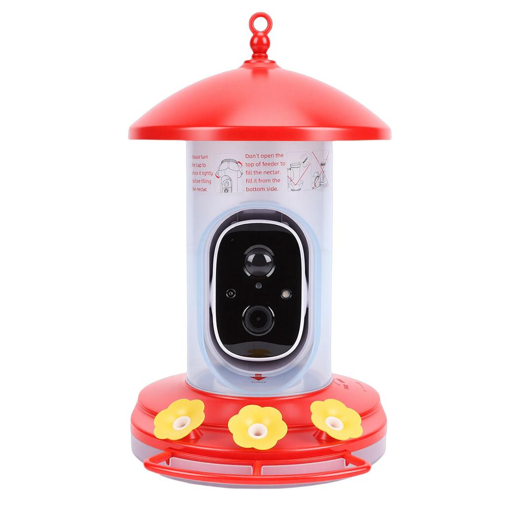 Smart Bird Feeder with Camera WiFi 2MP 1080P HD Wide Angle Solar Powered Water Proof Bird Watching Feeder with APP for
